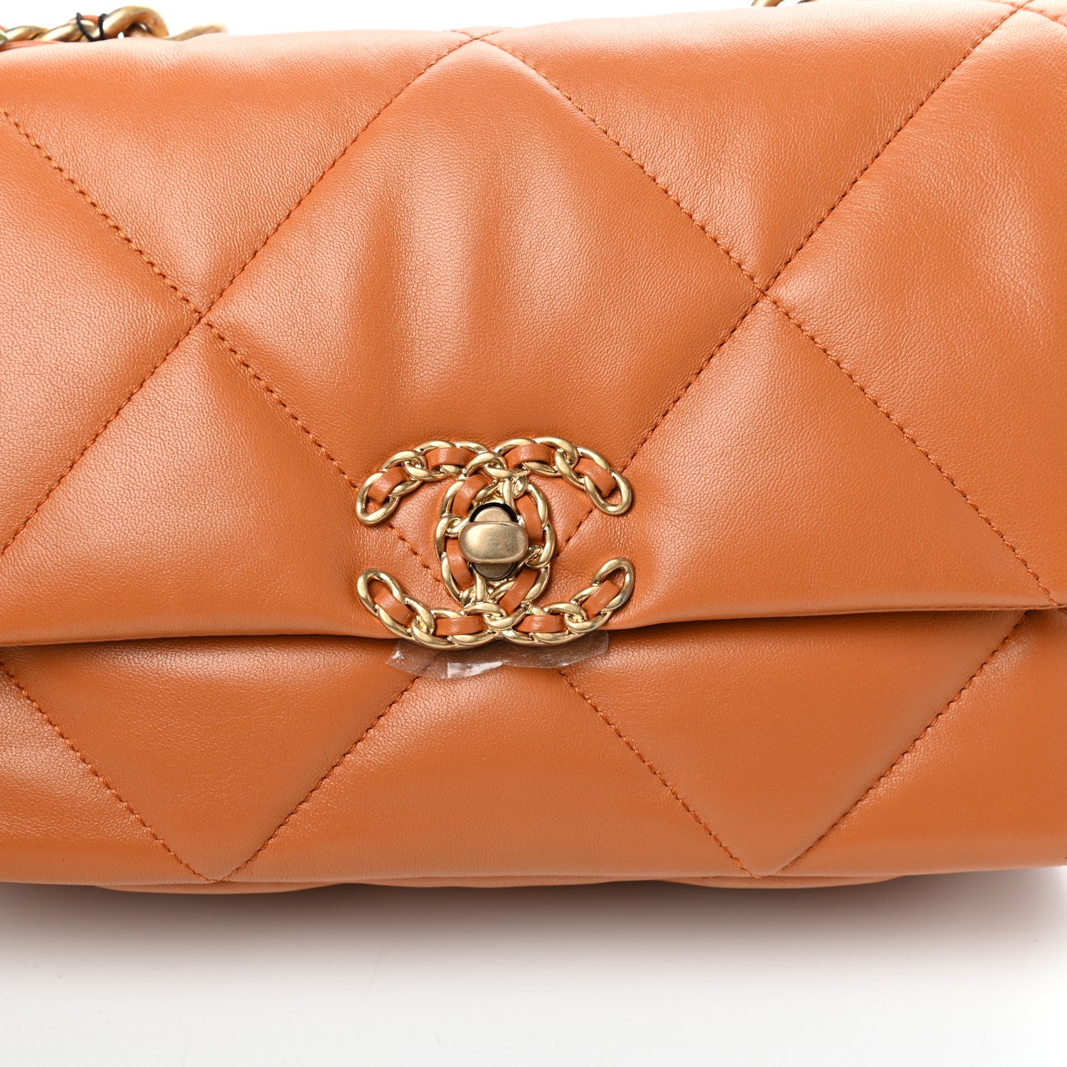 Chanel Lambskin Quilted Medium Chanel 19 Flap Light Brown 10 of 11