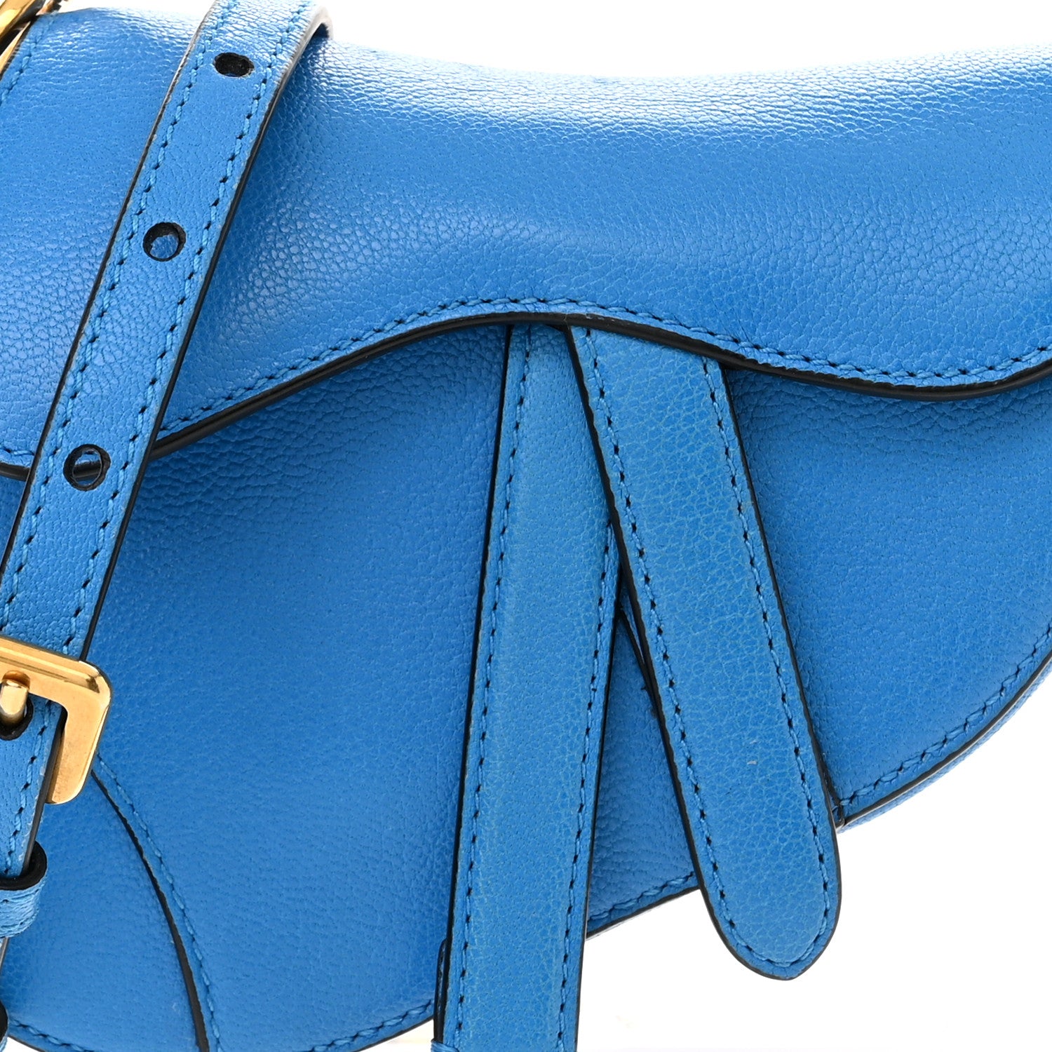 Christian Dior Micro Saddle Bag With Strap Blue 8 of 10