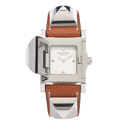 Hermes Stainless Steel Epsom 23mm Medor Quartz Watch Gold 1 of 6