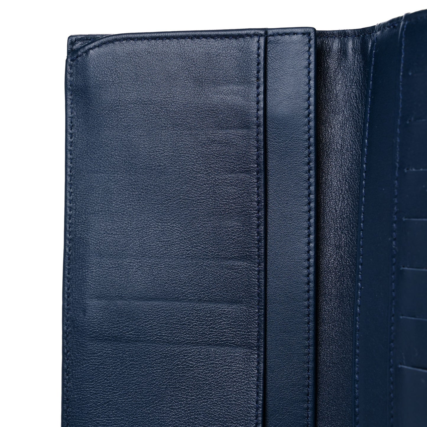 Caviar Timeless CC French Long Wallet Navy Blue