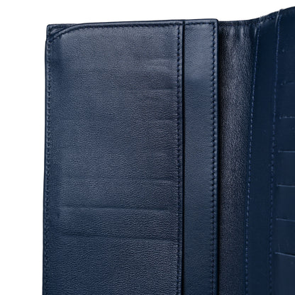Chanel Caviar Timeless CC French Long Wallet Navy Blue 9 of 10