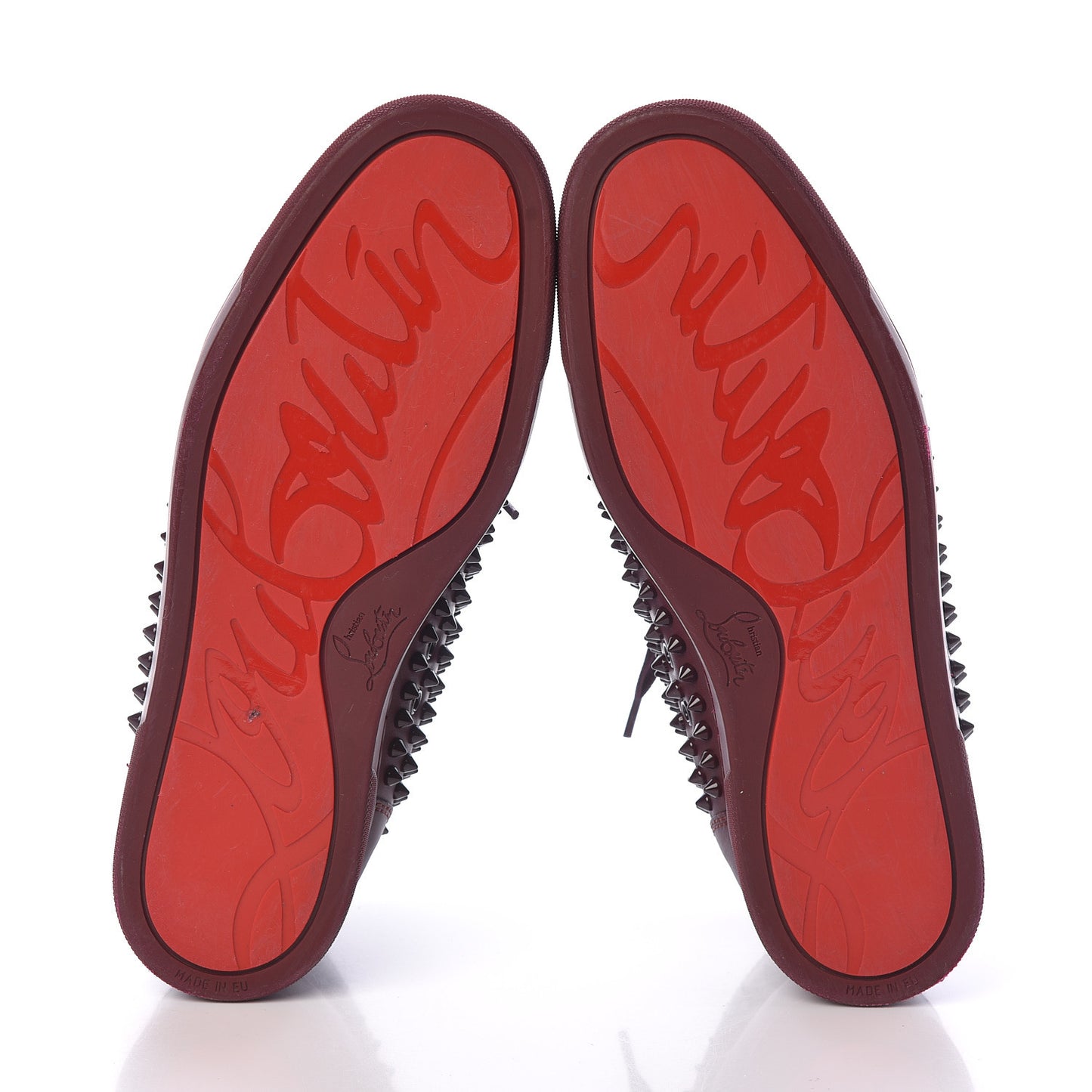 Calfskin Mens Louis Spikes Flat Sneakers 43 Lie De Vin