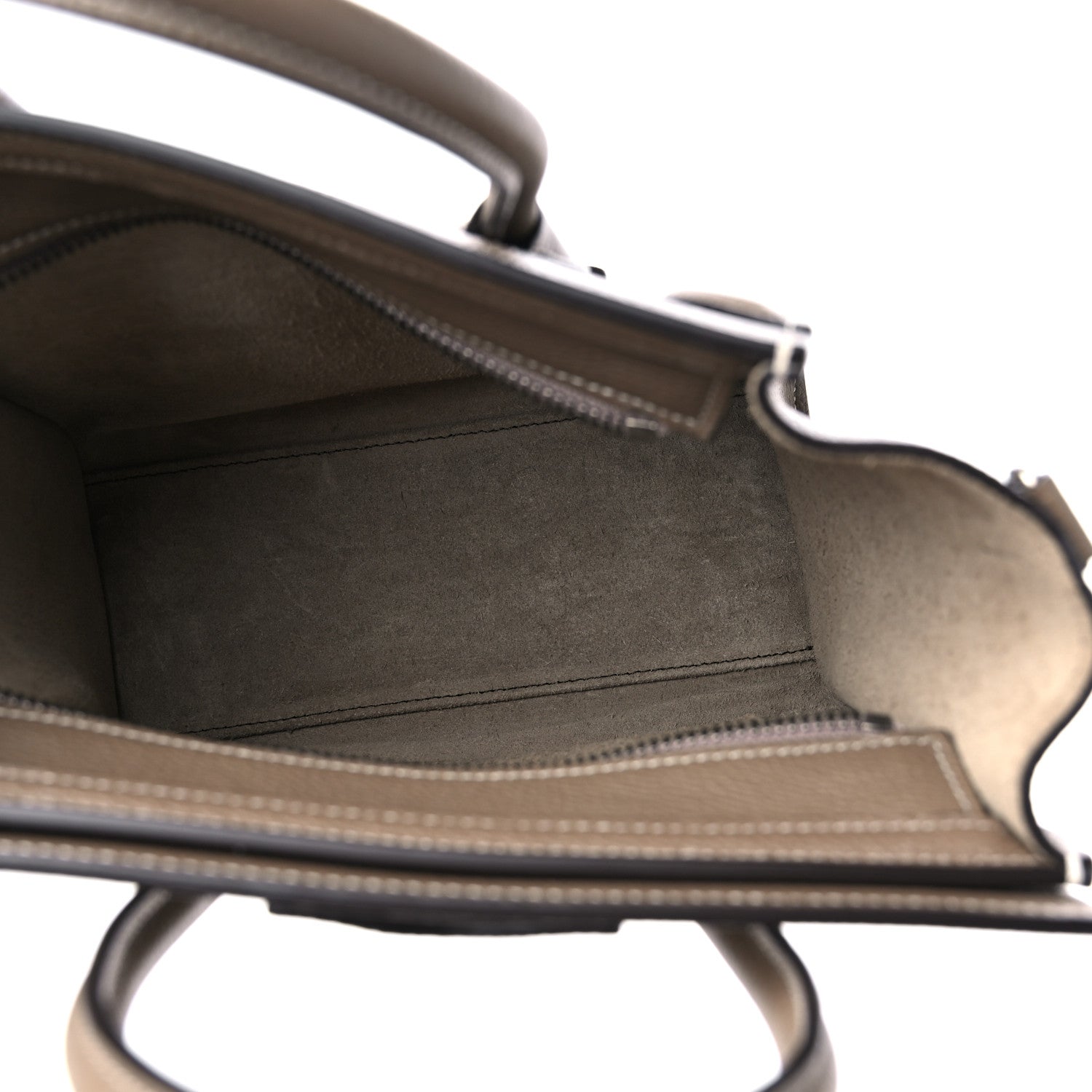 Celine Drummed Calfskin Nano Luggage Souris 5 of 9