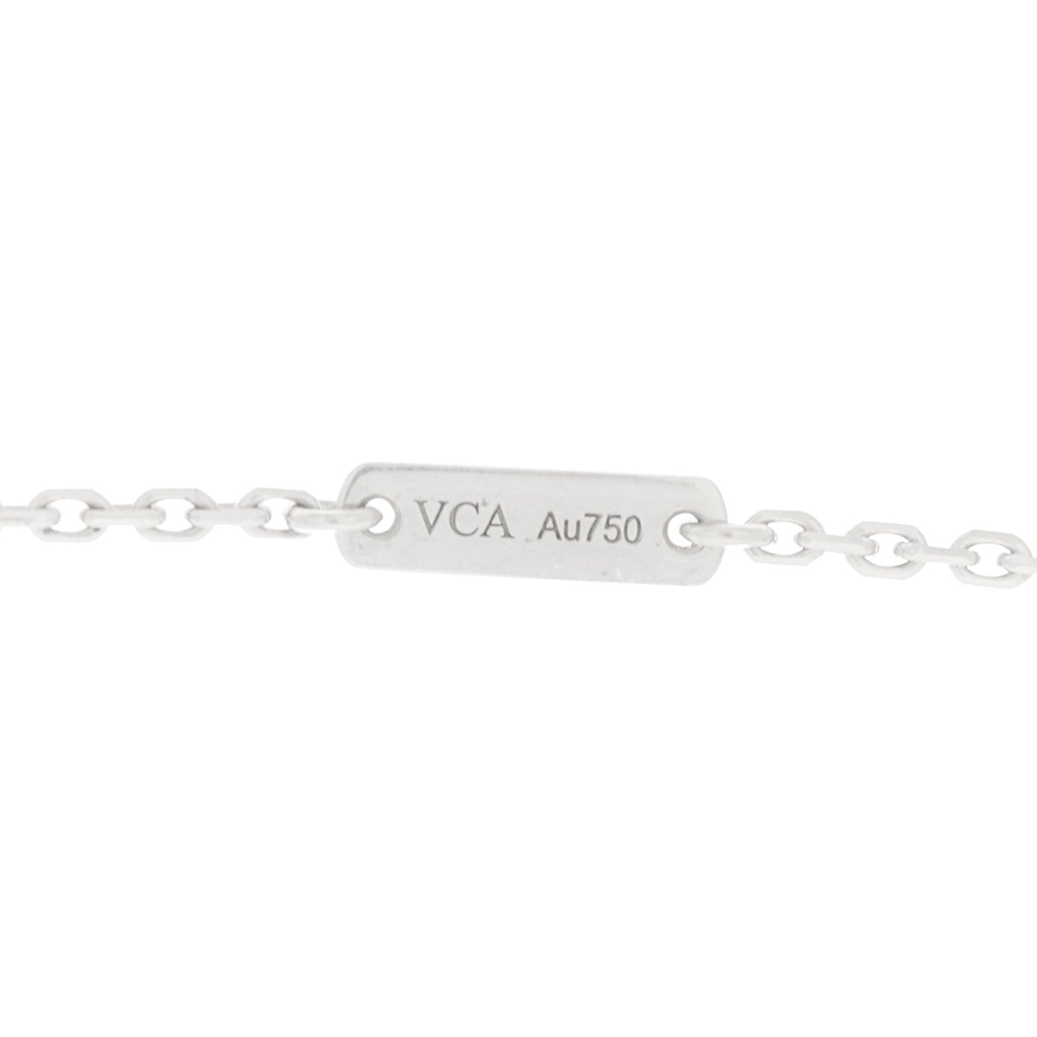 Van Cleef & Arpels 18K White Gold Diamond Small Lotus Pendant Necklace 3 of 5