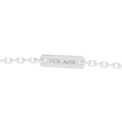 Van Cleef & Arpels 18K White Gold Diamond Small Lotus Pendant Necklace 3 of 5