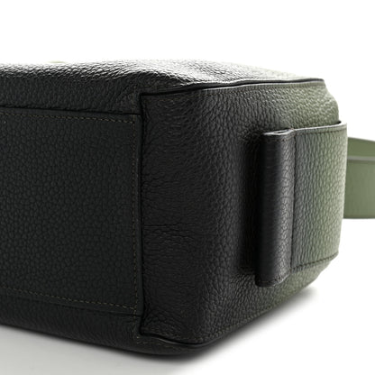 Delvaux Grained Bullskin Gradient Cool Box MM Green Black 9 of 9