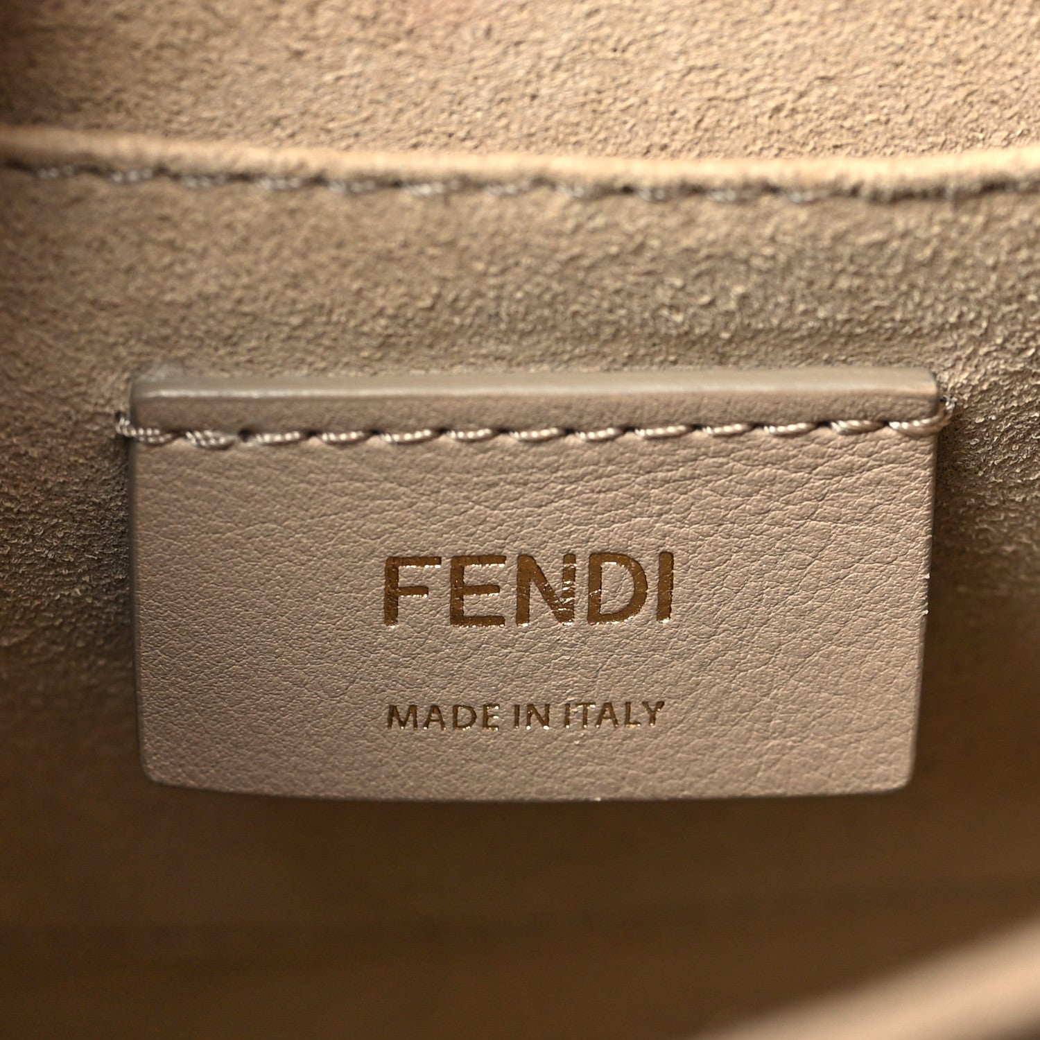 Fendi Vitello Liberty Bi-Color FF 1974 Embossed Chain Strap Kan U Shoulder Bag Black Maya 6 of 9
