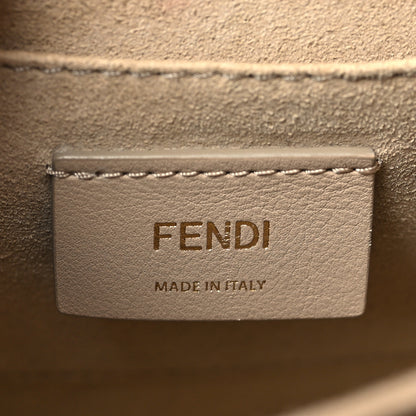 Fendi Vitello Liberty Bi-Color FF 1974 Embossed Chain Strap Kan U Shoulder Bag Black Maya 6 of 9