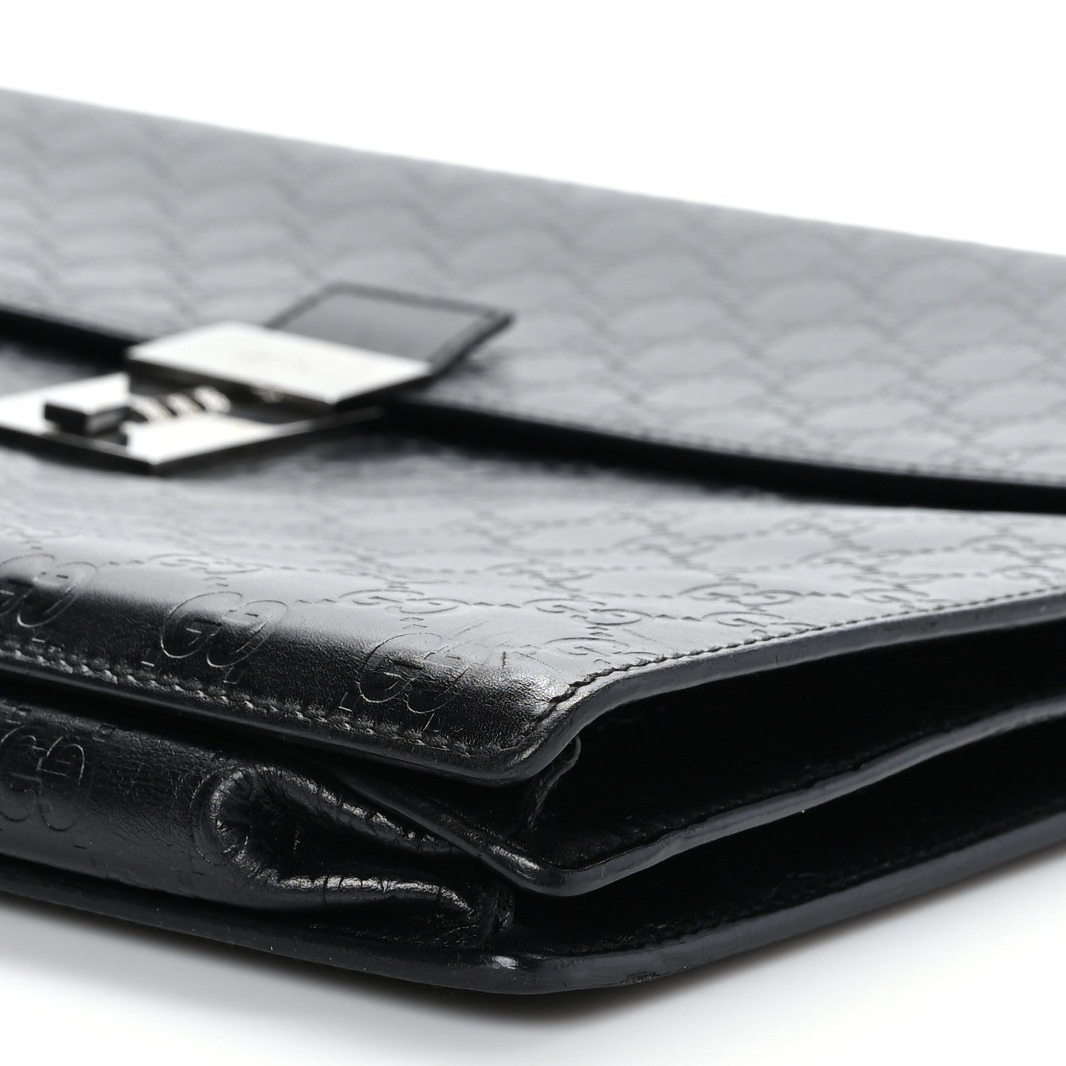 Gucci Guccissima Large Laptop Briefcase Black 8 of 8