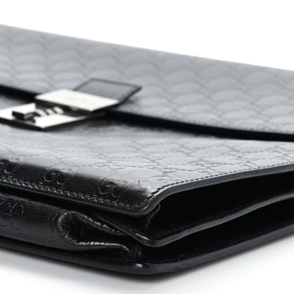 Gucci Guccissima Large Laptop Briefcase Black 8 of 8