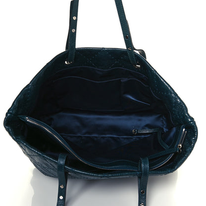 Chanel Glazed Calfskin Large On The Road Tote Dark Blue 5 of 13