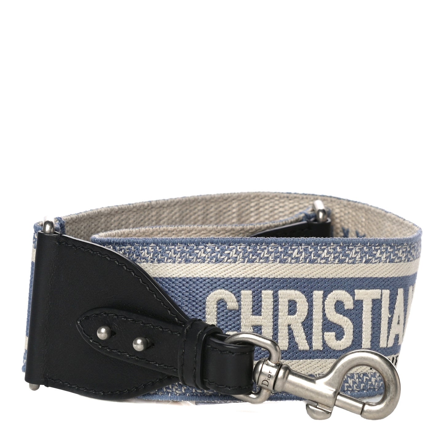 Canvas Embroidered Shoulder Strap Light Blue