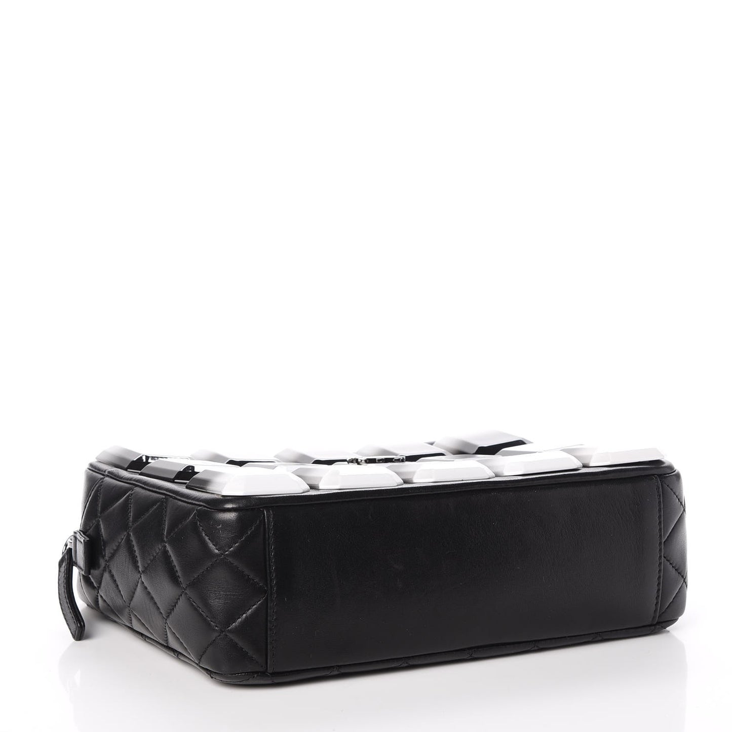 Lambskin Plexiglass Evening Art Camera Case Black