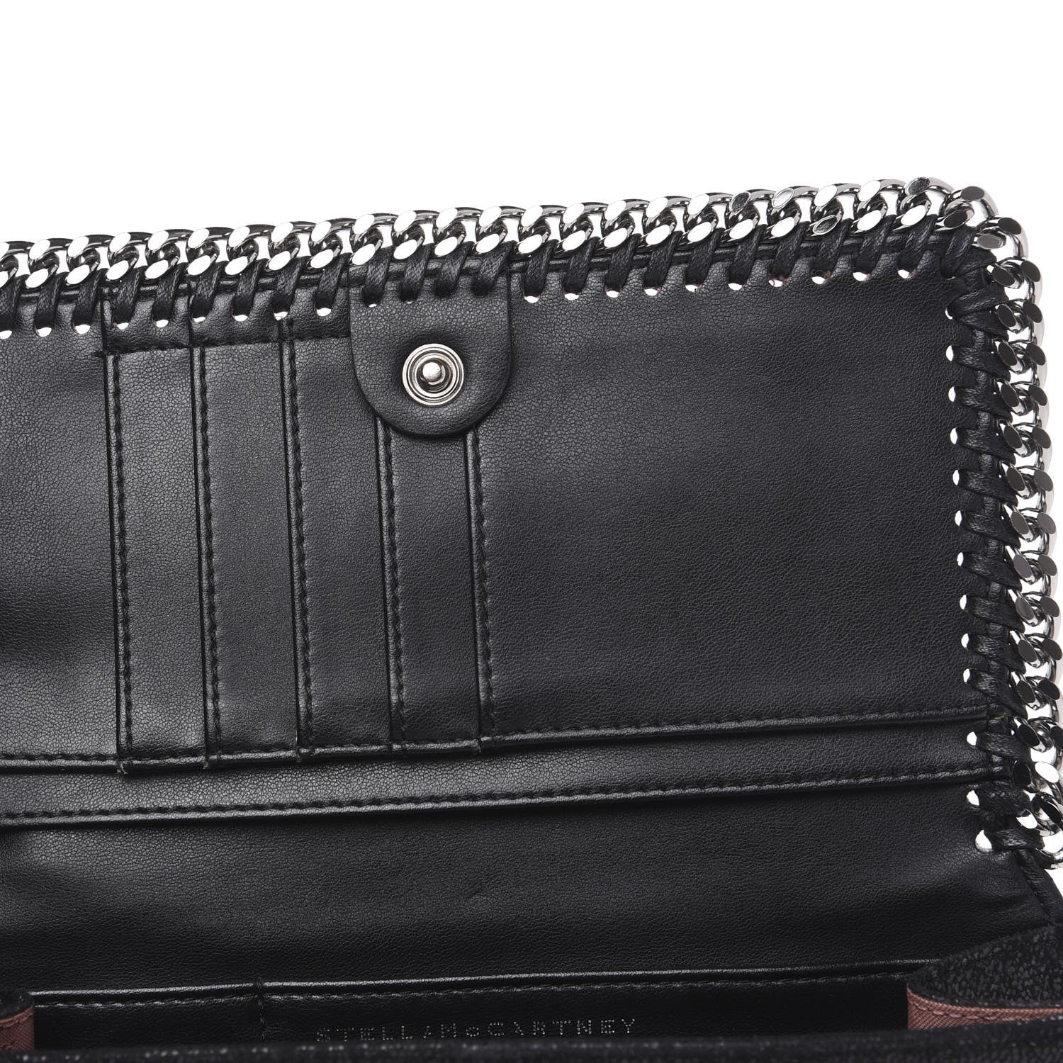 Stella McCartney Shaggy Deer Falabella Flap Wallet Black 6 of 6