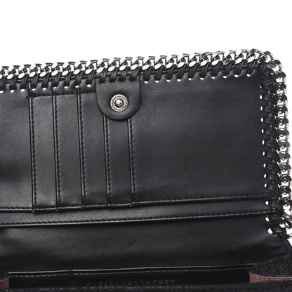 Stella McCartney Shaggy Deer Falabella Flap Wallet Black 6 of 6