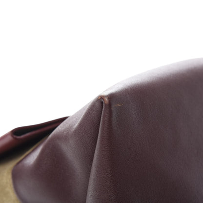 Celine Calfskin Suede All Soft Shoulder Bag Burgundy 13 of 17