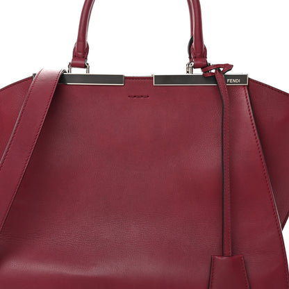 Fendi Vitello Dolce Shiny Nappa Petite 3Jours Tote Mattone Maldives 7 of 11