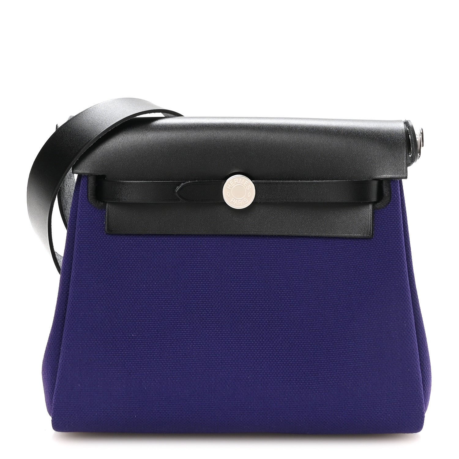 Hermes Military Toile Vache Hunter Herbag Zip Retourne 20 Purple Black 1 of 11