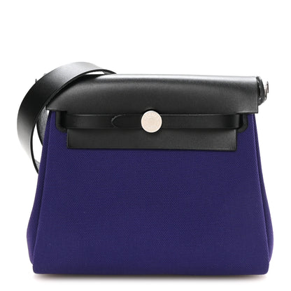 Hermes Military Toile Vache Hunter Herbag Zip Retourne 20 Purple Black 1 of 11