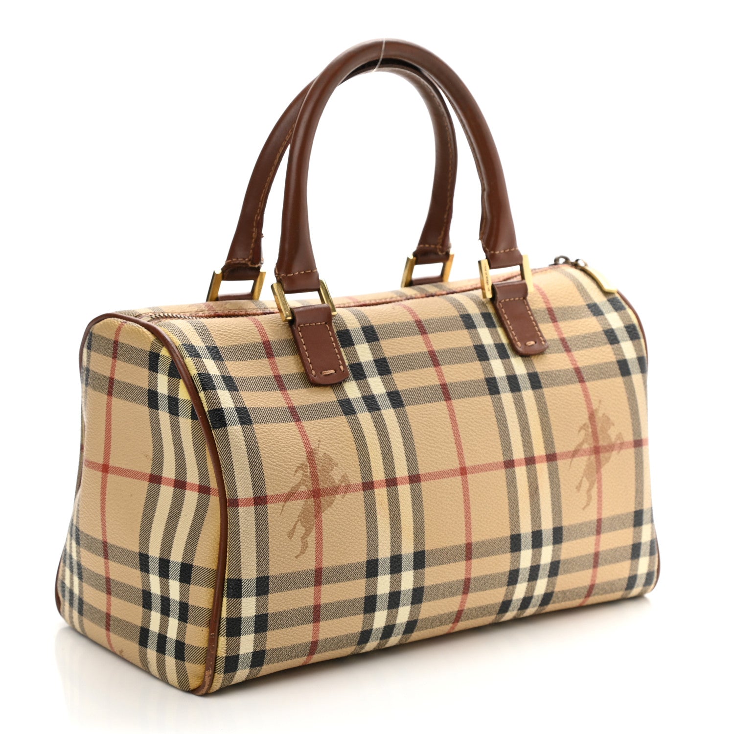 Burberry Haymarket Check Satchel Brown 3 of 12