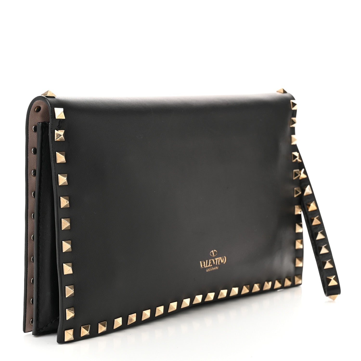 Valentino Garavani Nappa Rockstud Wristlet Clutch Black 3 of 9