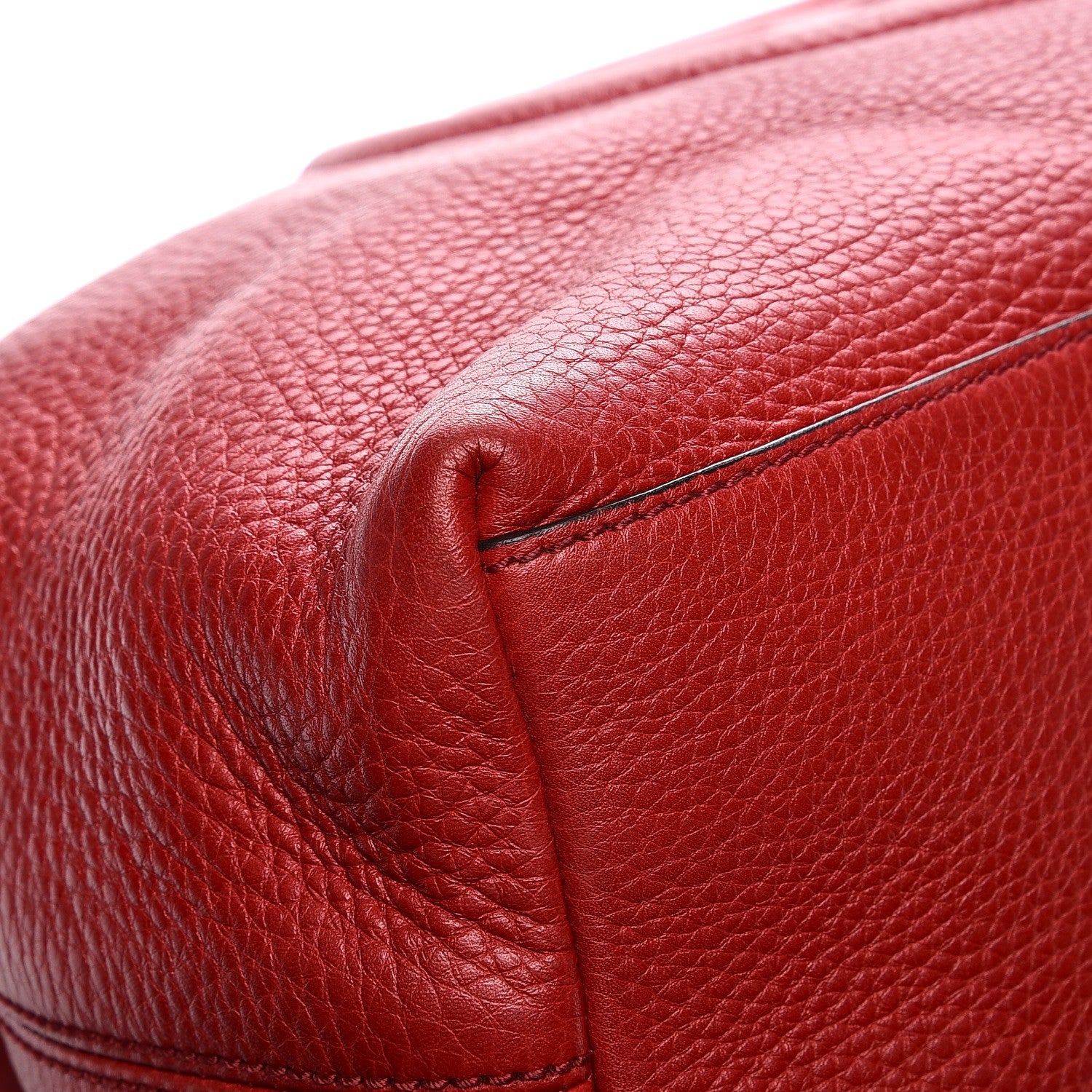 Gucci Pebbled Calfskin Medium Soho Chain Shoulder Bag Tabasco Red 8 of 12