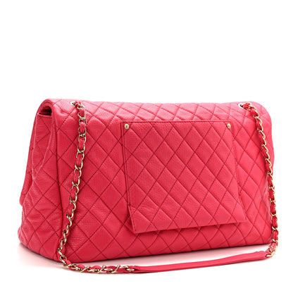 Chanel Calfskin Quilted Small XXL Travel Flap Bag Pink 2 of 9