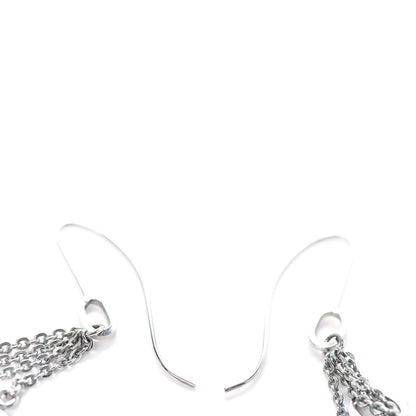 Christian Dior Logo Earrings Silver 3 of 3