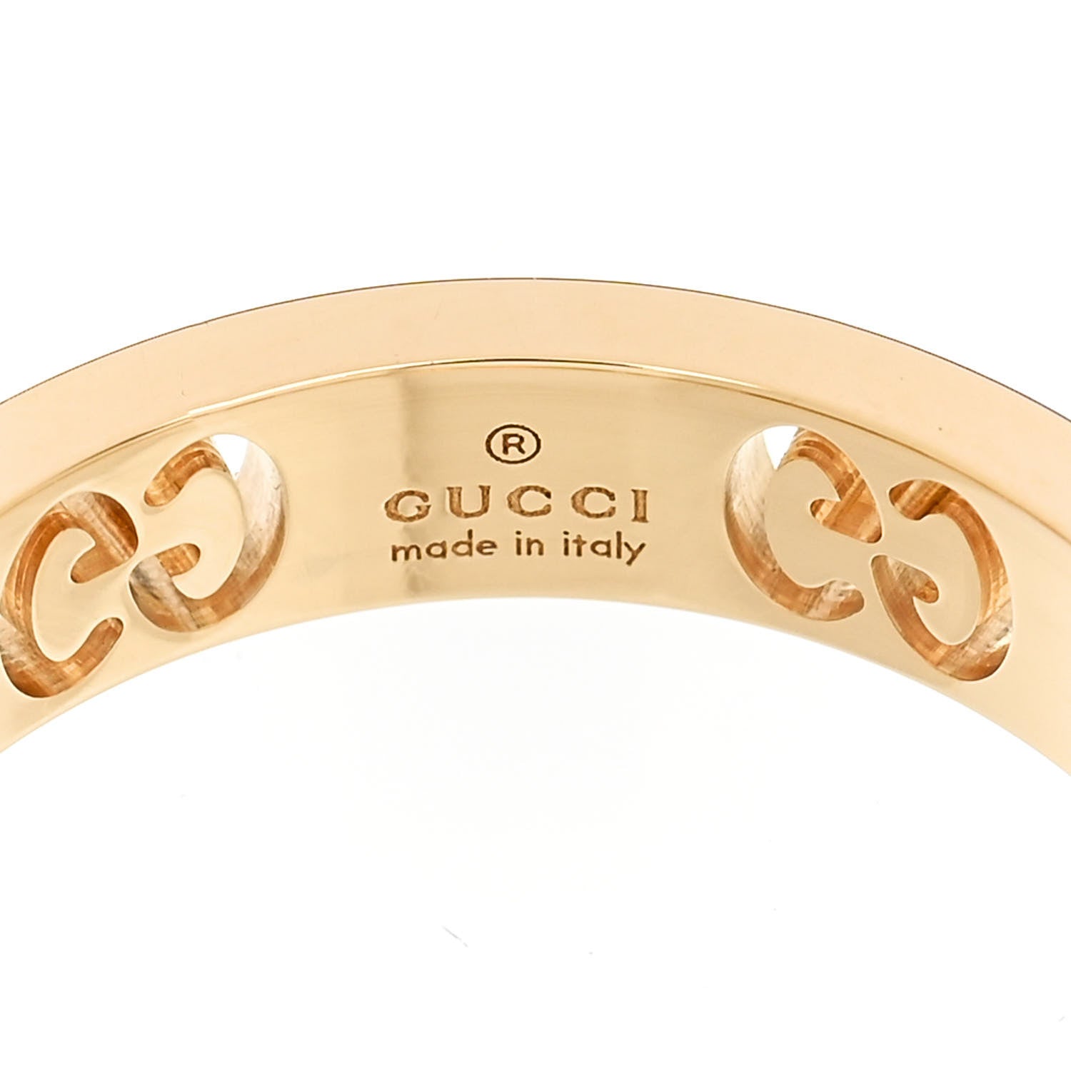 Gucci 18K Yellow Gold Diamond Icon Stardust Band Ring 56 7.5 4 of 7