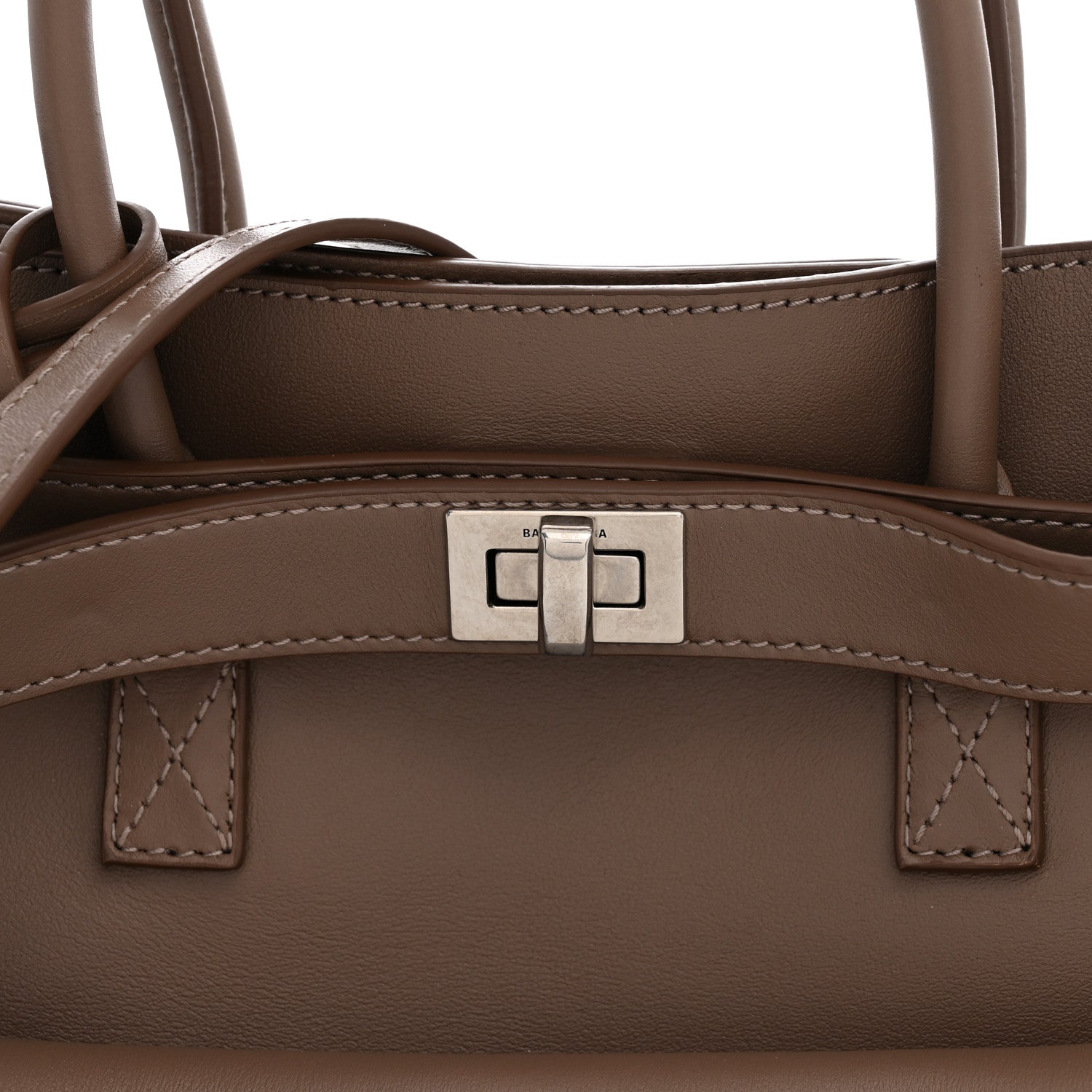 Balenciaga Smooth Calfskin Small Bel Air Carry All Bag Taupe 6 of 8