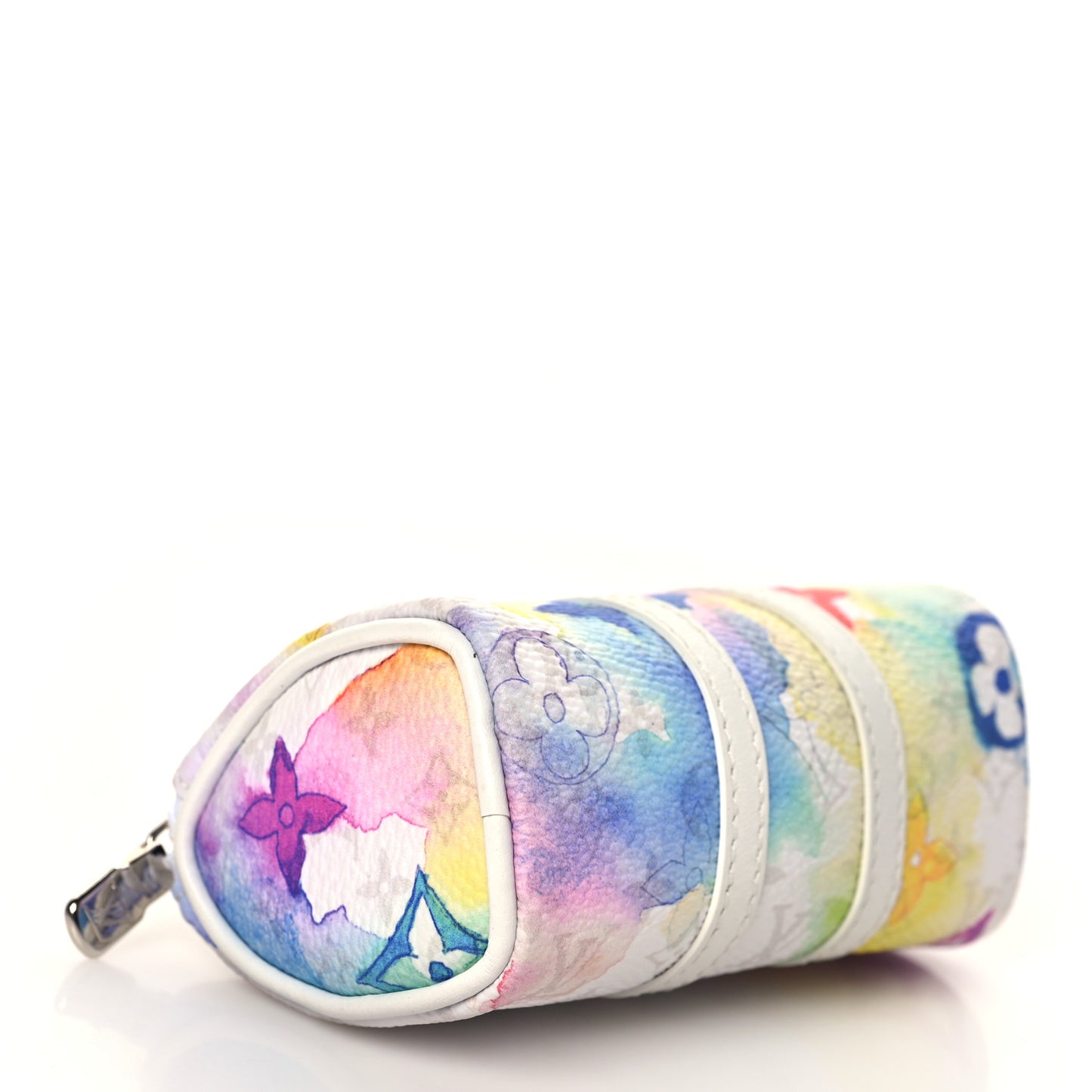 Monogram Watercolor Mini Keepall Bag Charm Key Holder Multicolor