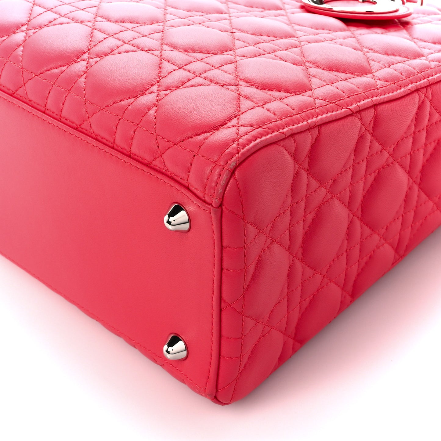 Lambskin Cannage Large Lady Dior Pink