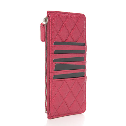 Chanel Caviar Quilted Classic Flat Wallet Pouch Pink 2 of 7