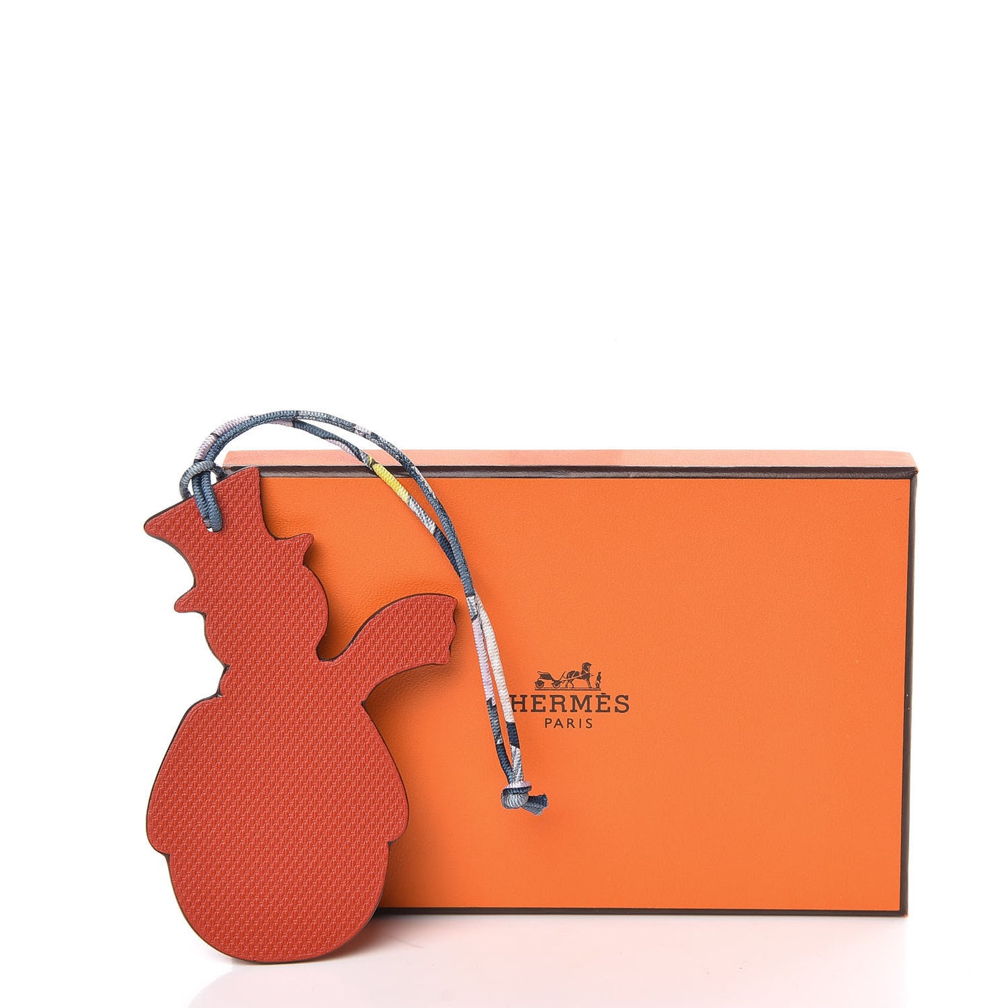 Grain d'H Togo Petit H Snowman Bag Charm Sanguine Bordeaux