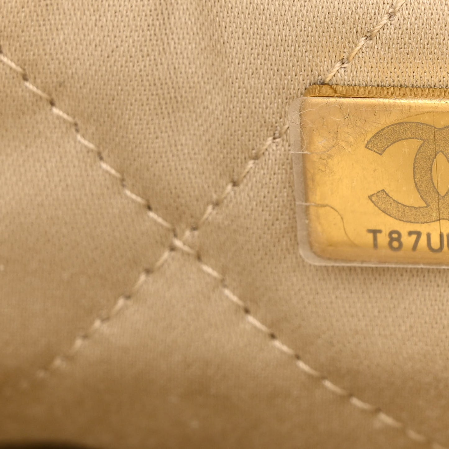 Metallic Calfskin Quilted Small Chanel 22 Light Gold