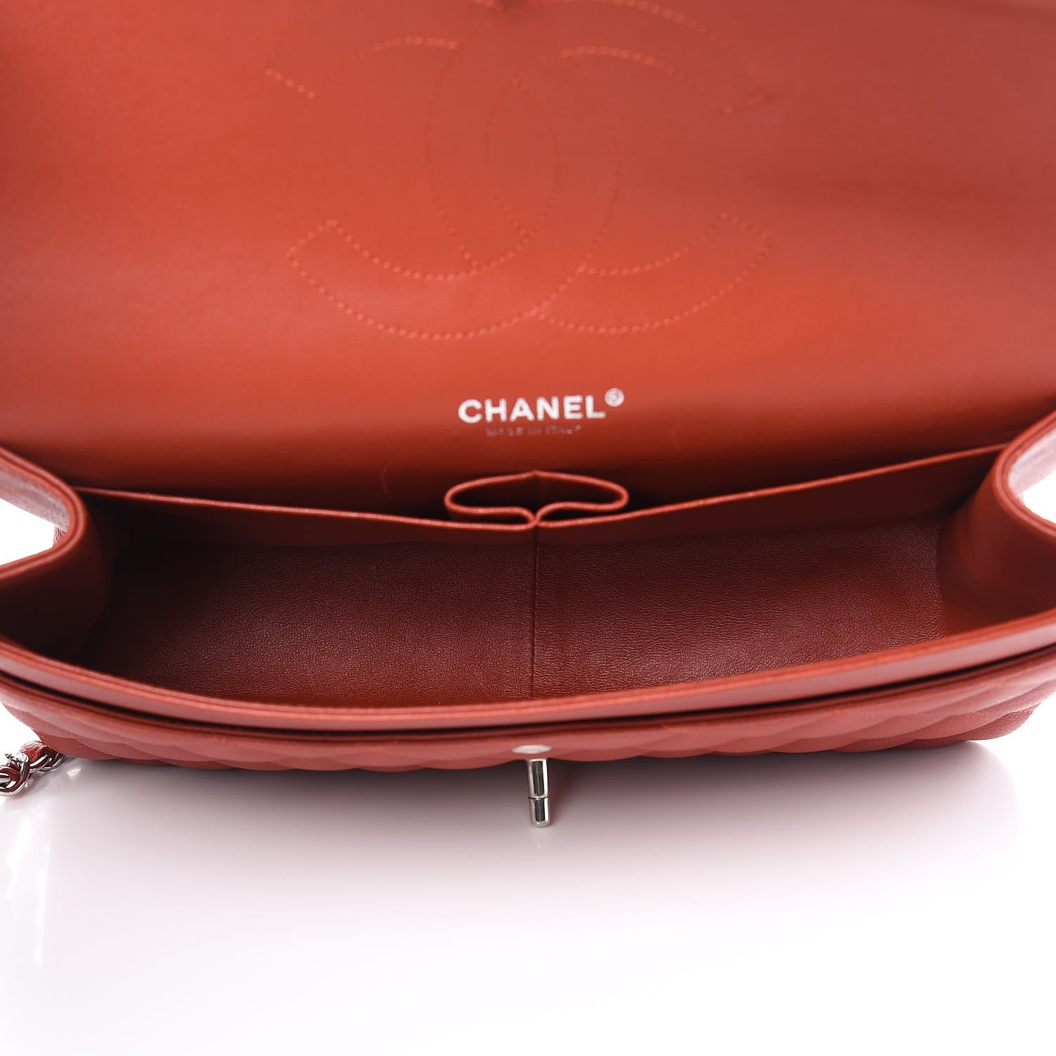Chanel Caviar Quilted Jumbo Double Flap Dark Red 5 of 10
