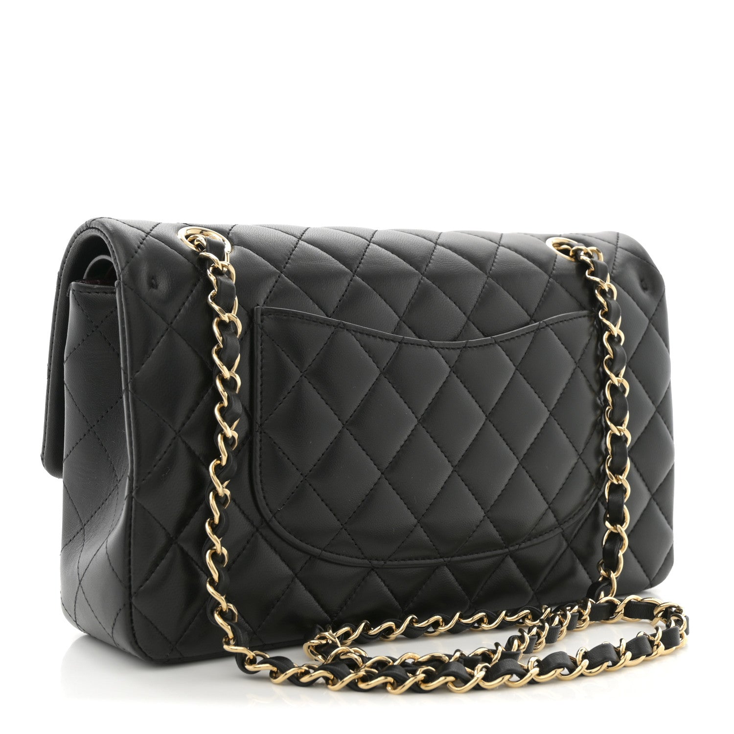 Chanel Lambskin Quilted Medium Double Flap Black 3 of 10