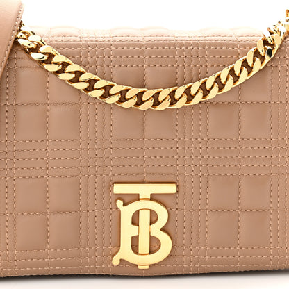 Burberry Lambskin Quilted Small Lola Bag Camel 8 of 10