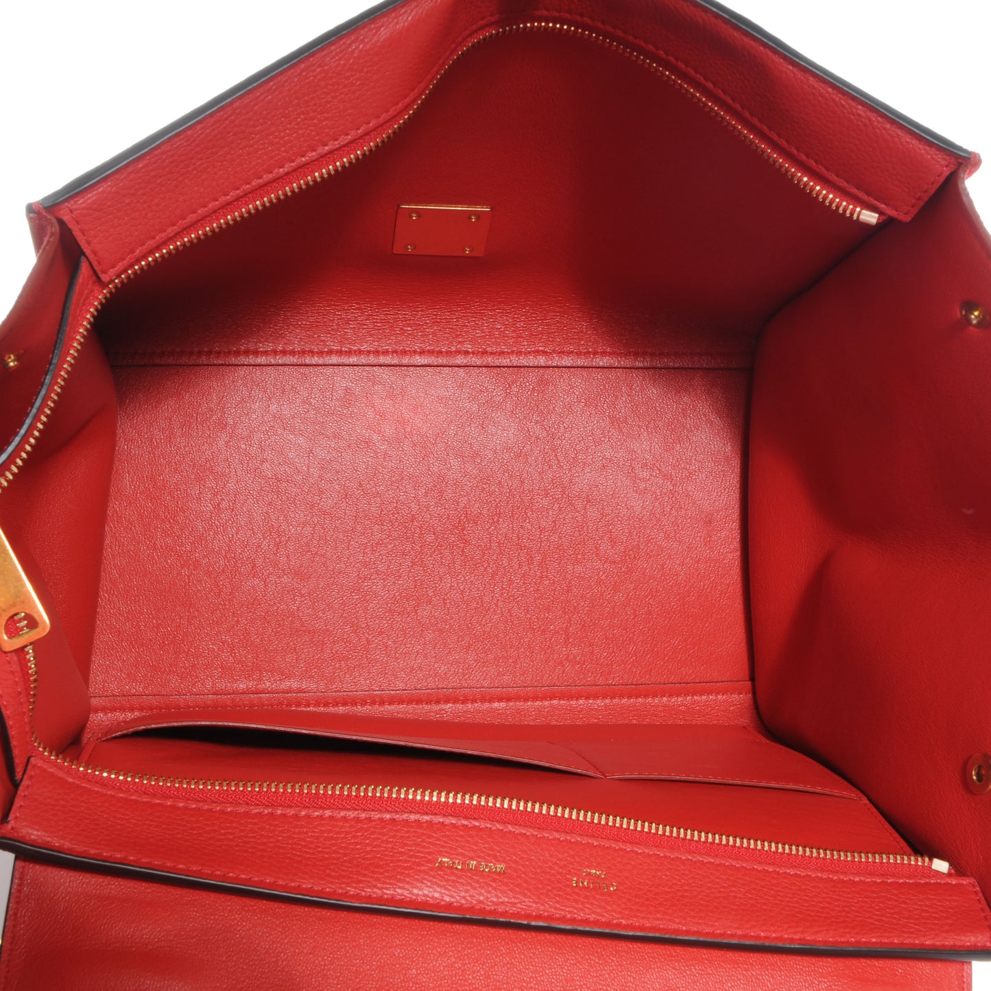 Drummed Leather Suede Trapeze Small Coquelicot