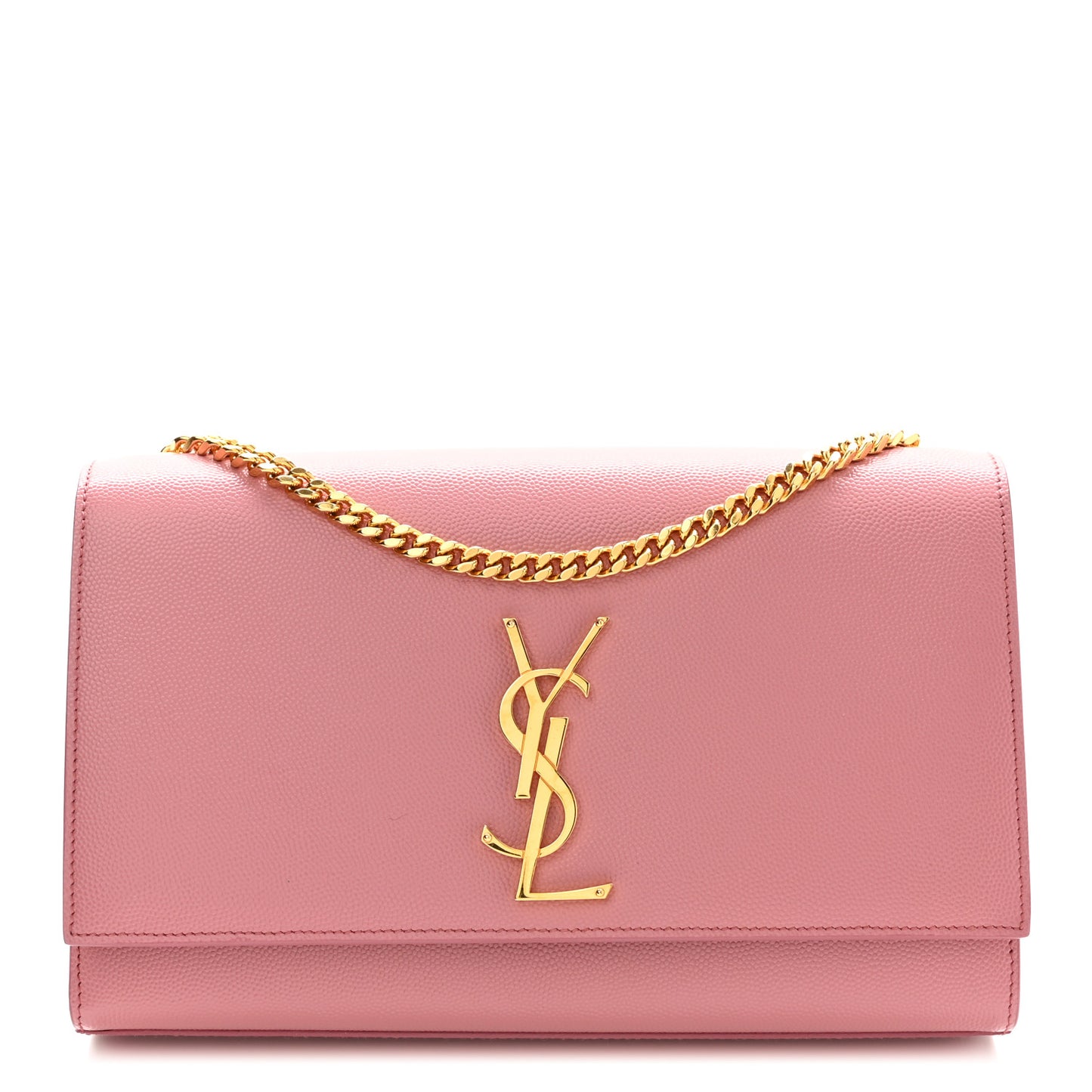 Grain De Poudre Medium Classic Monogram Kate Satchel Dark Rose