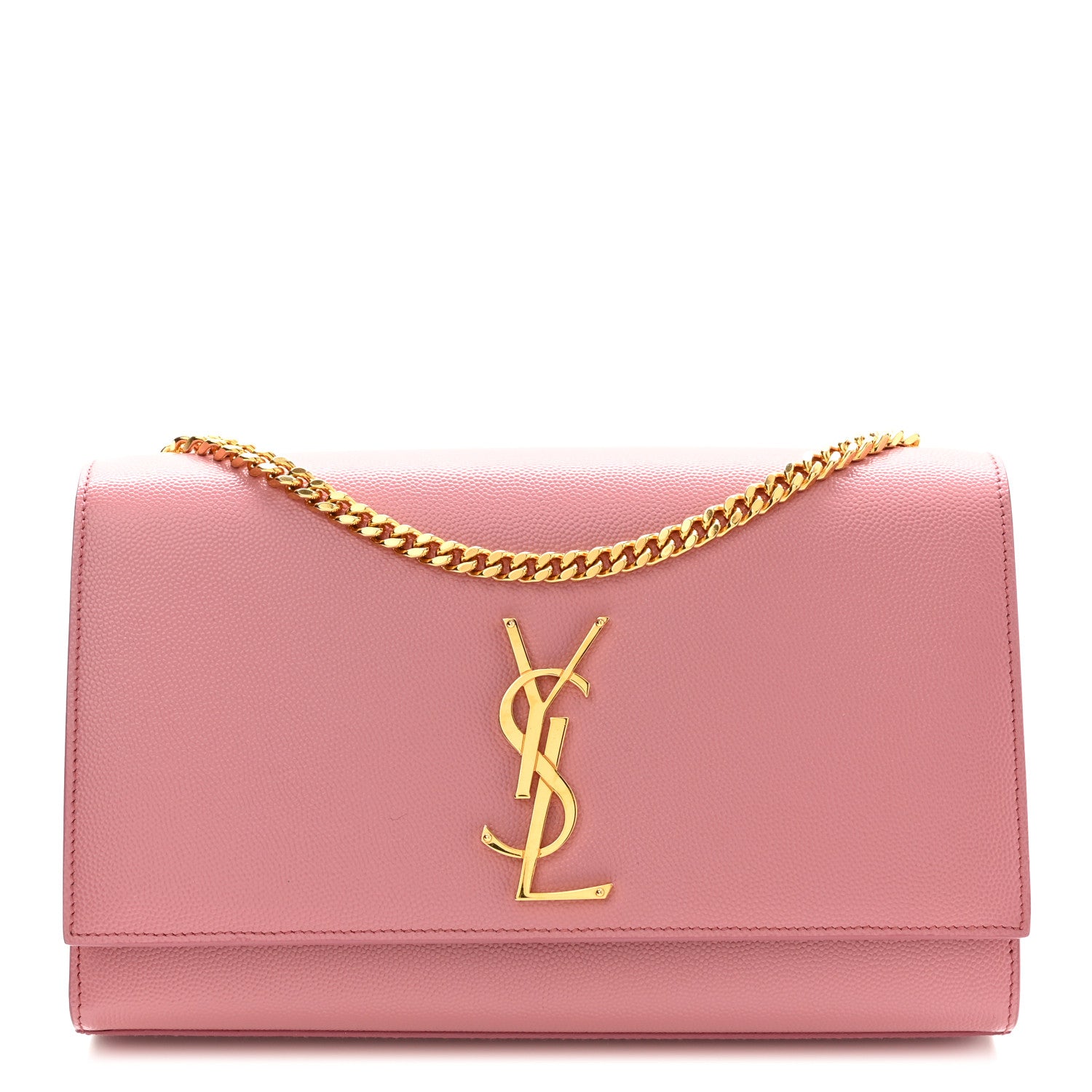 Saint Laurent Grain De Poudre Medium Classic Monogram Kate Satchel Dark Rose 1 of 10