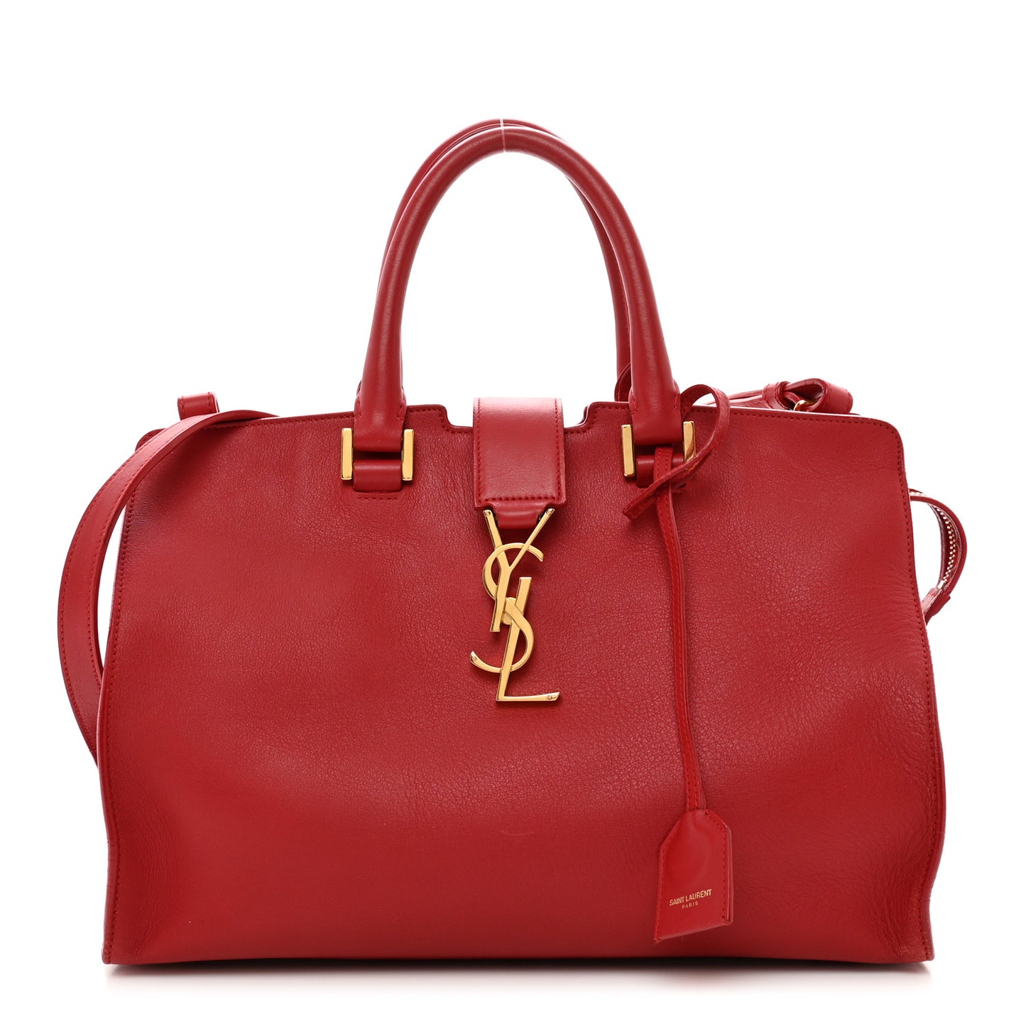 Calfskin Small Monogram Cabas Lipstick Red