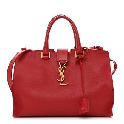 Saint Laurent Calfskin Small Monogram Cabas Lipstick Red 1 of 10