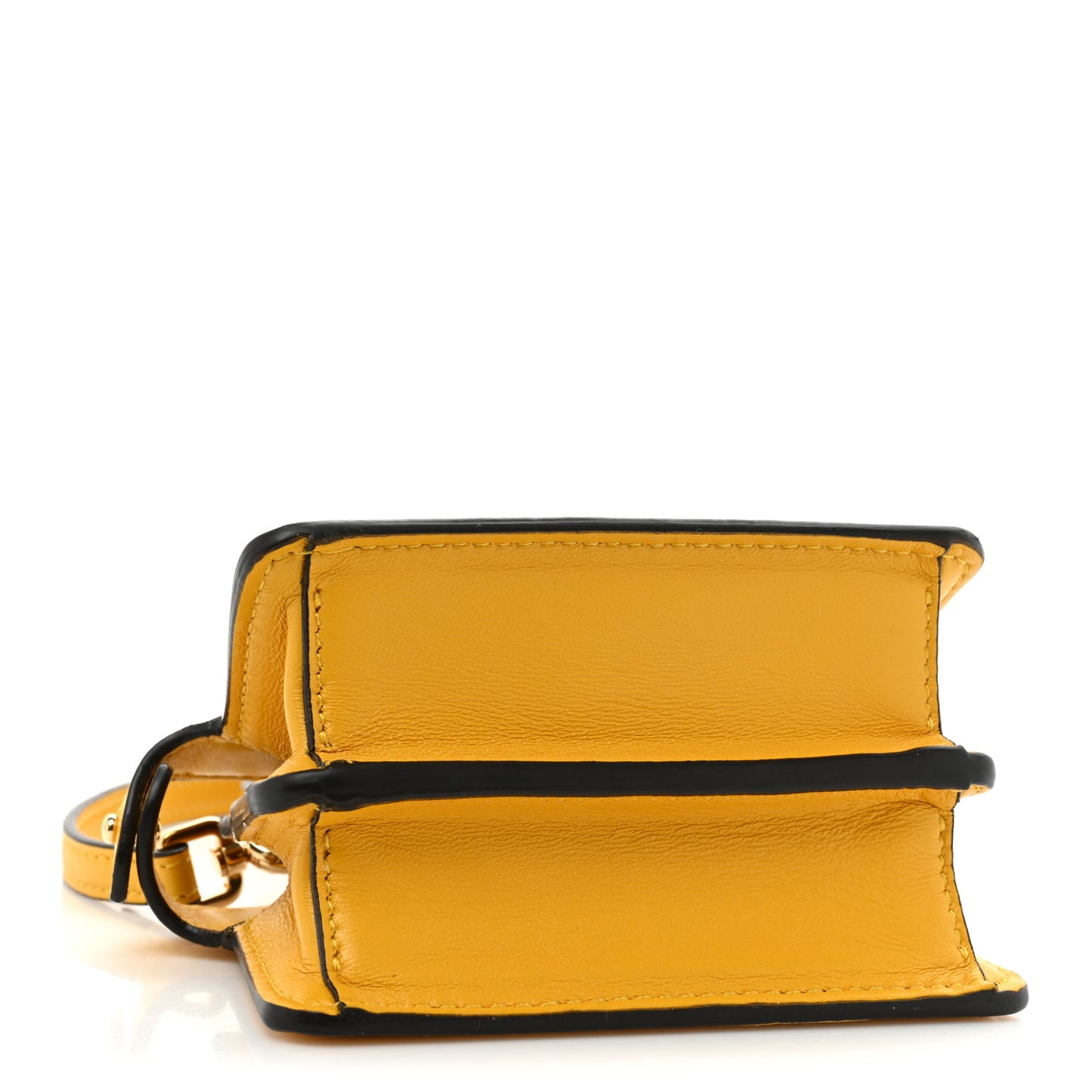 Shiny Nappa Nano Peekaboo Maxi Handle Satchel Mimosa