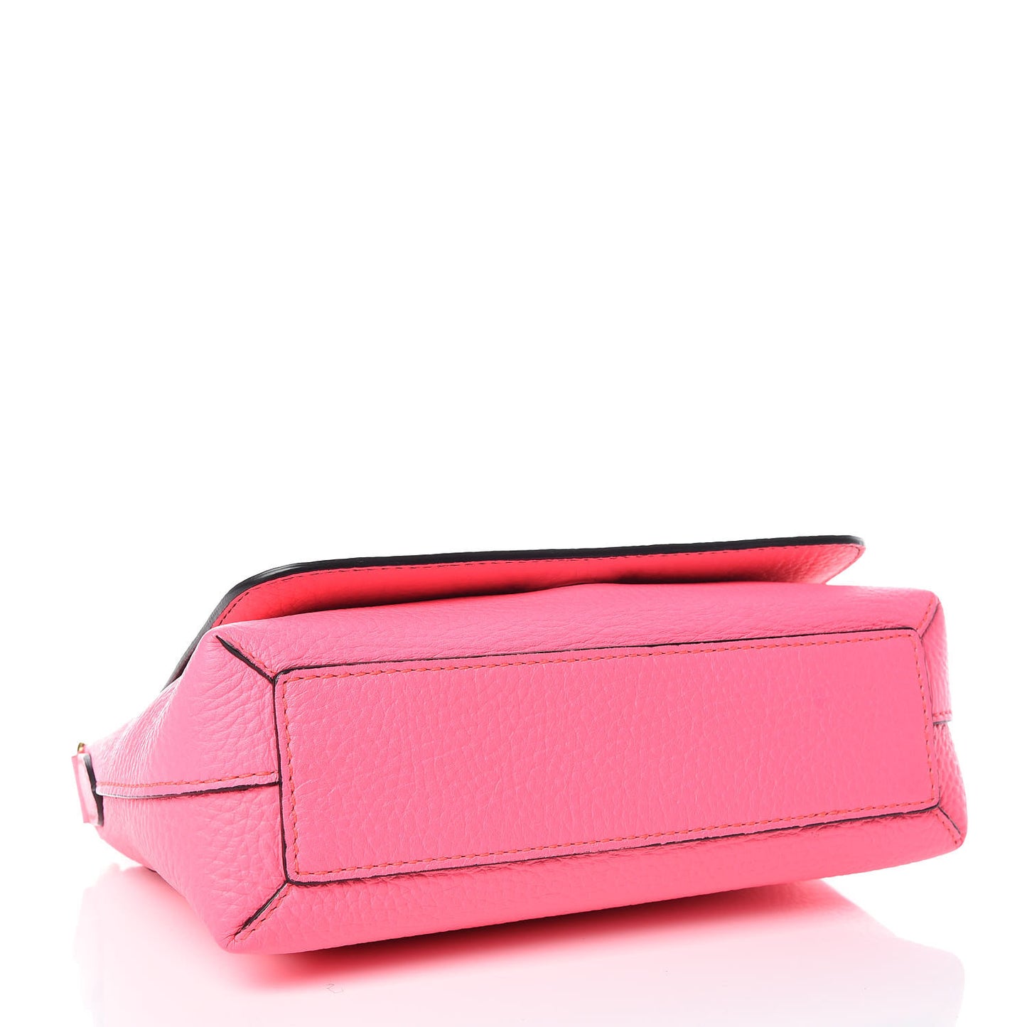 Calfskin Smooth Grain Small Burleigh Crossbody Bag Neon Pink