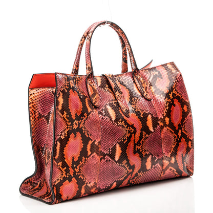 Gucci Python Medium Jackie Top Handle Bag Vibrant Orange 3 of 7