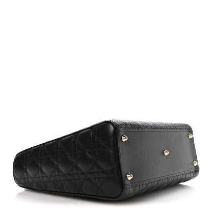 Christian Dior Lambskin Cannage Large Lady Dior Black 4 of 10