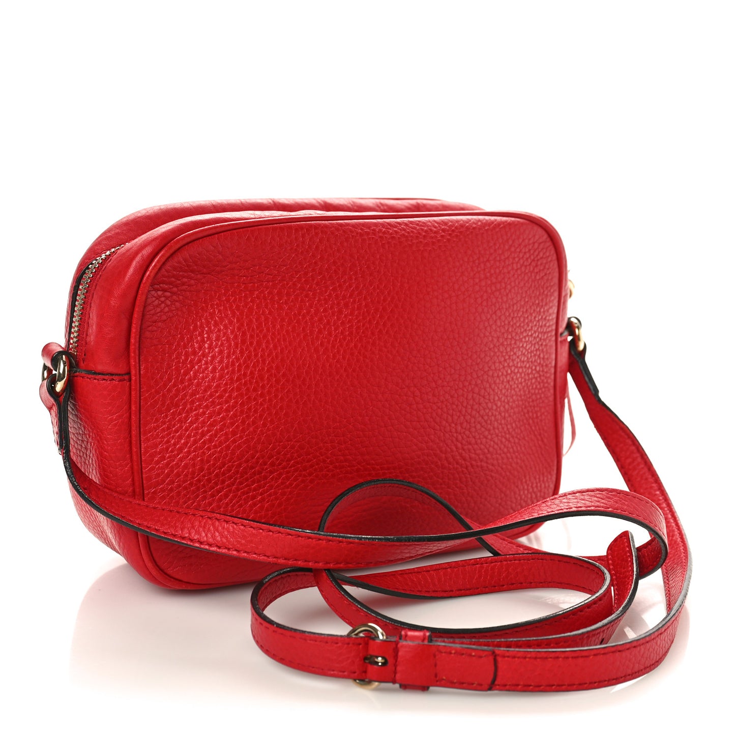 Pebbled Calfskin Small Soho Disco Bag Tabasco Red