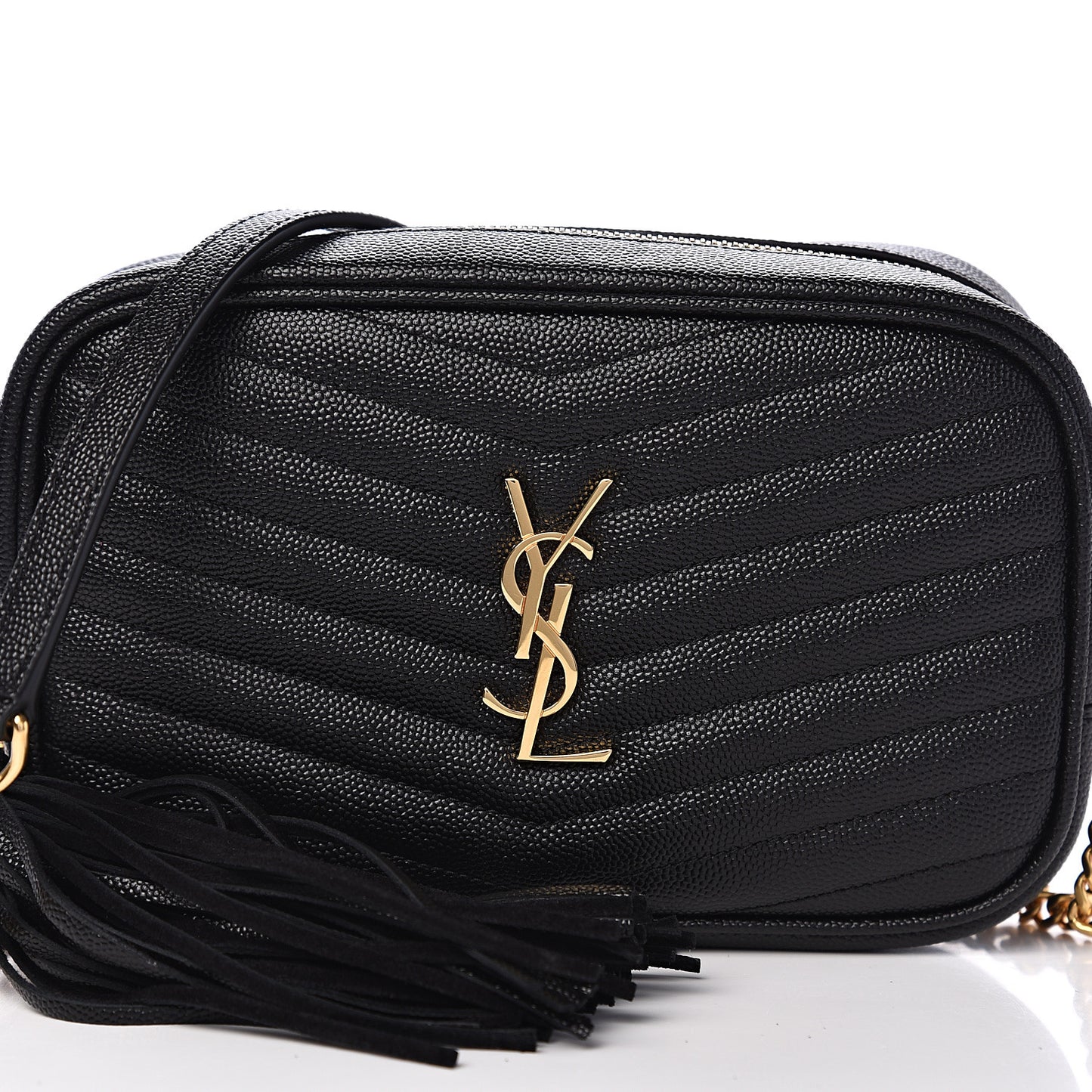 Grain De Poudre Matelasse Monogram Mini Lou Camera Bag Black