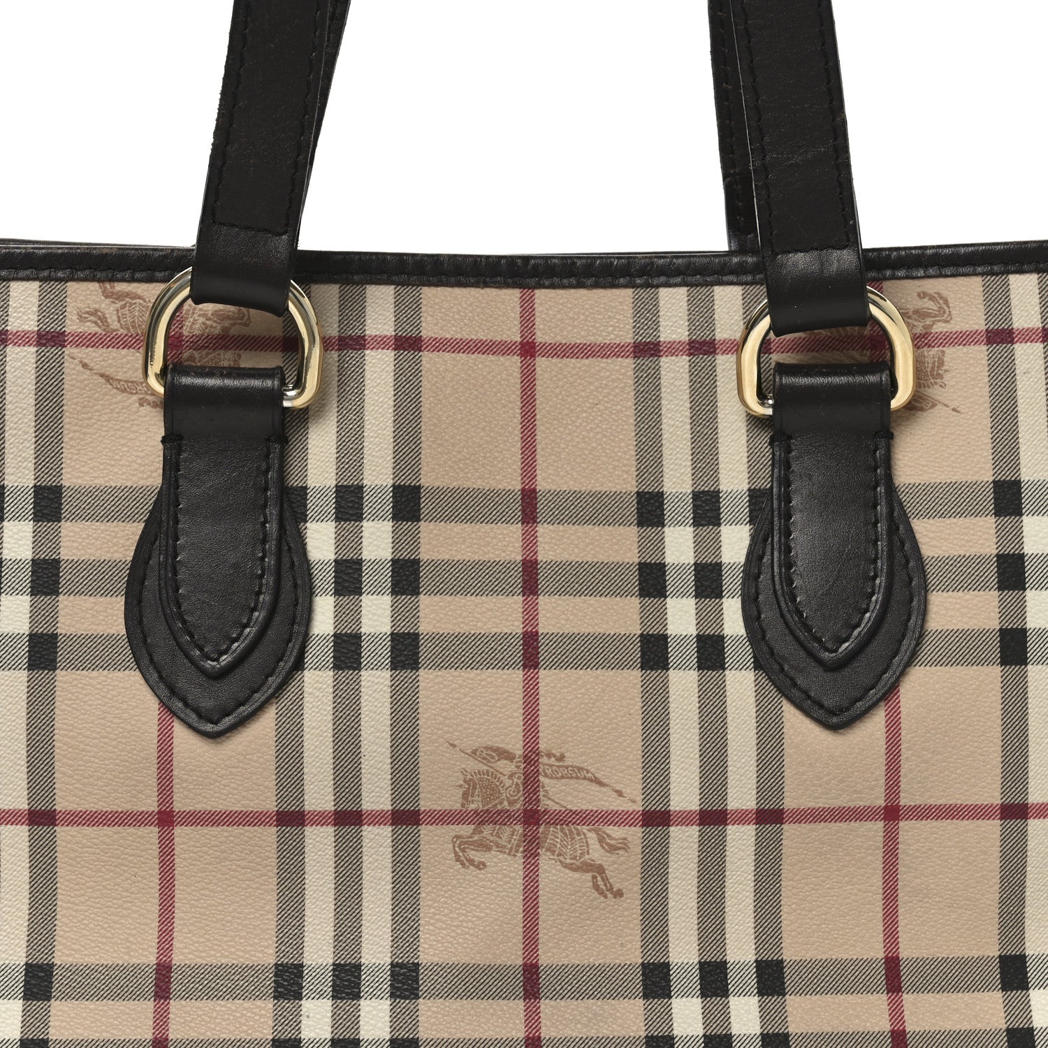 Burberry Haymarket Check Medium Regent Tote Chocolate 8 of 10
